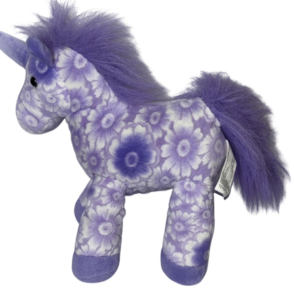 Vintage Toys R Us Exclusive Purple Floral Daisy Unicorn  Plush stuffed Animal